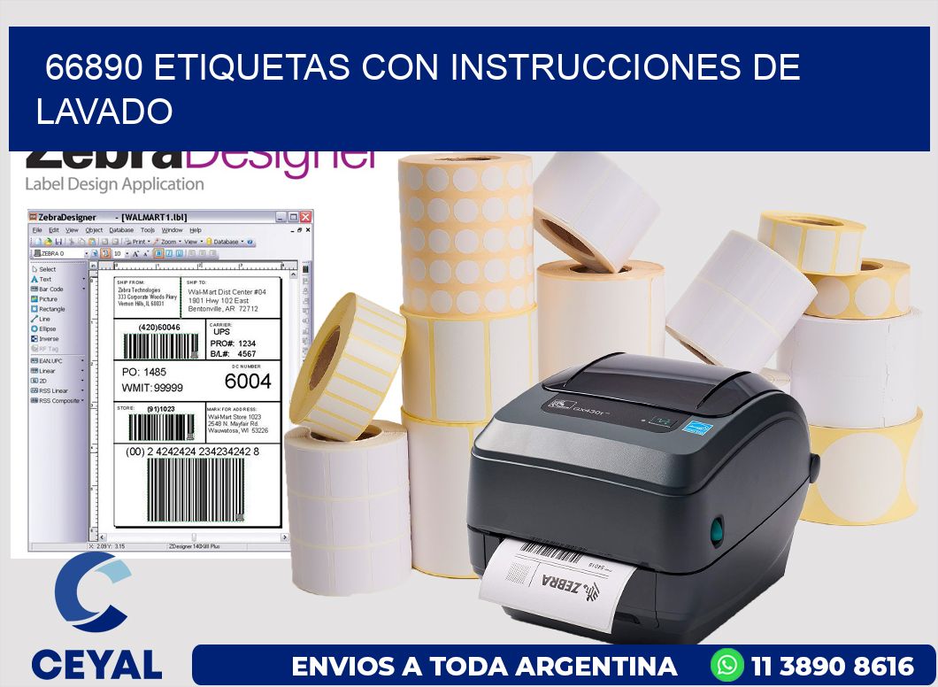 66890 ETIQUETAS CON INSTRUCCIONES DE LAVADO