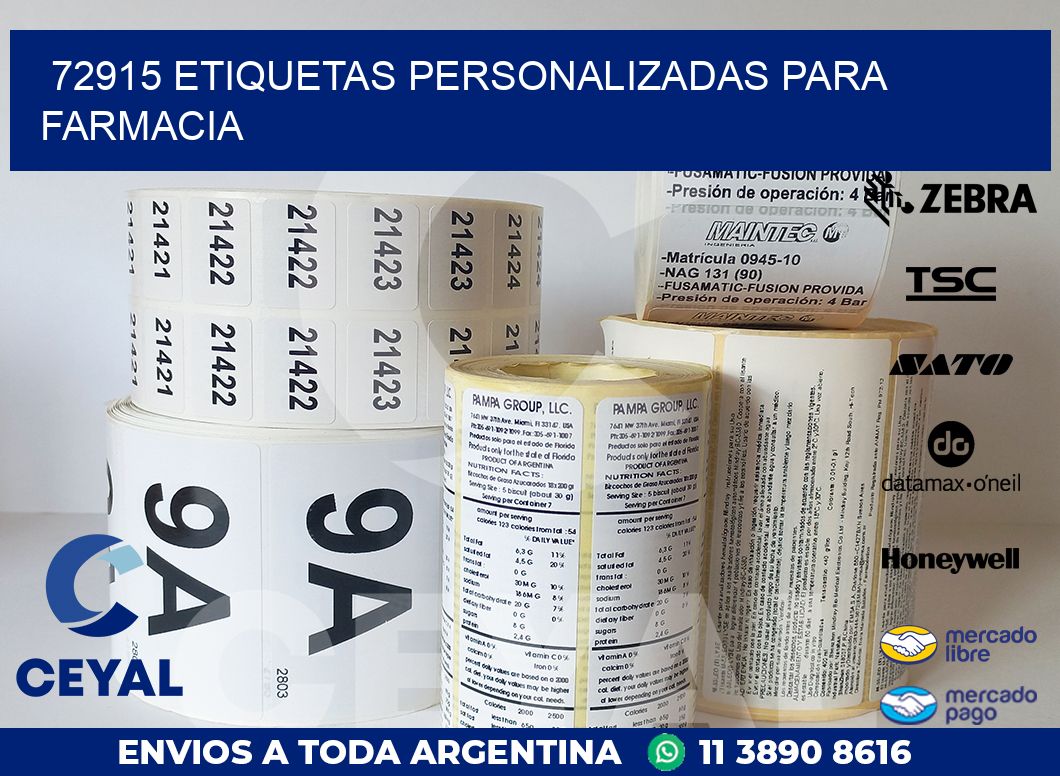 72915 ETIQUETAS PERSONALIZADAS PARA FARMACIA