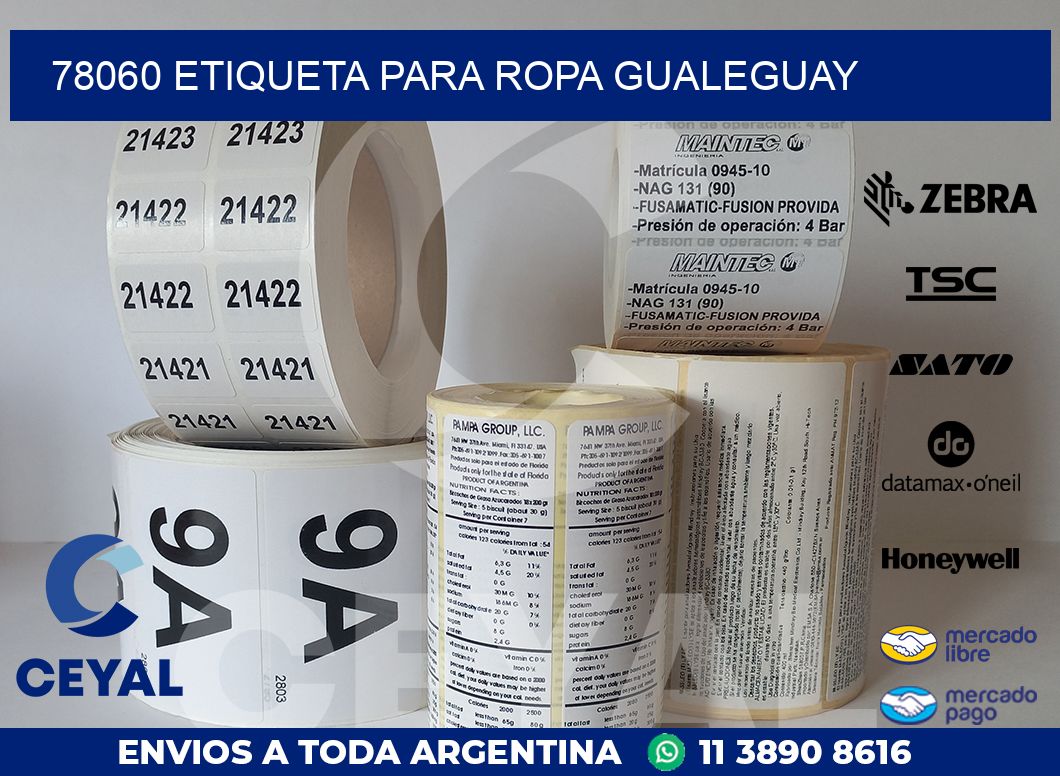 78060 ETIQUETA PARA ROPA GUALEGUAY