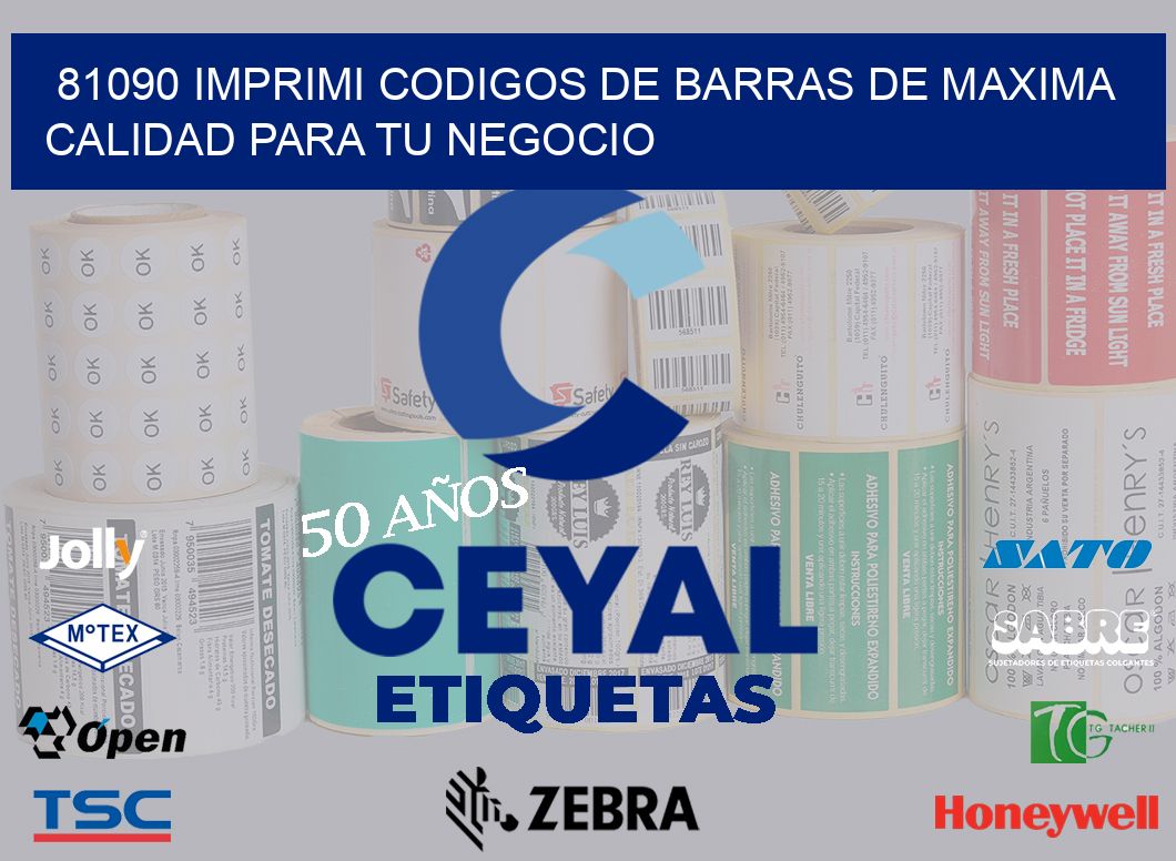 81090 IMPRIMI CODIGOS DE BARRAS DE MAXIMA CALIDAD PARA TU NEGOCIO