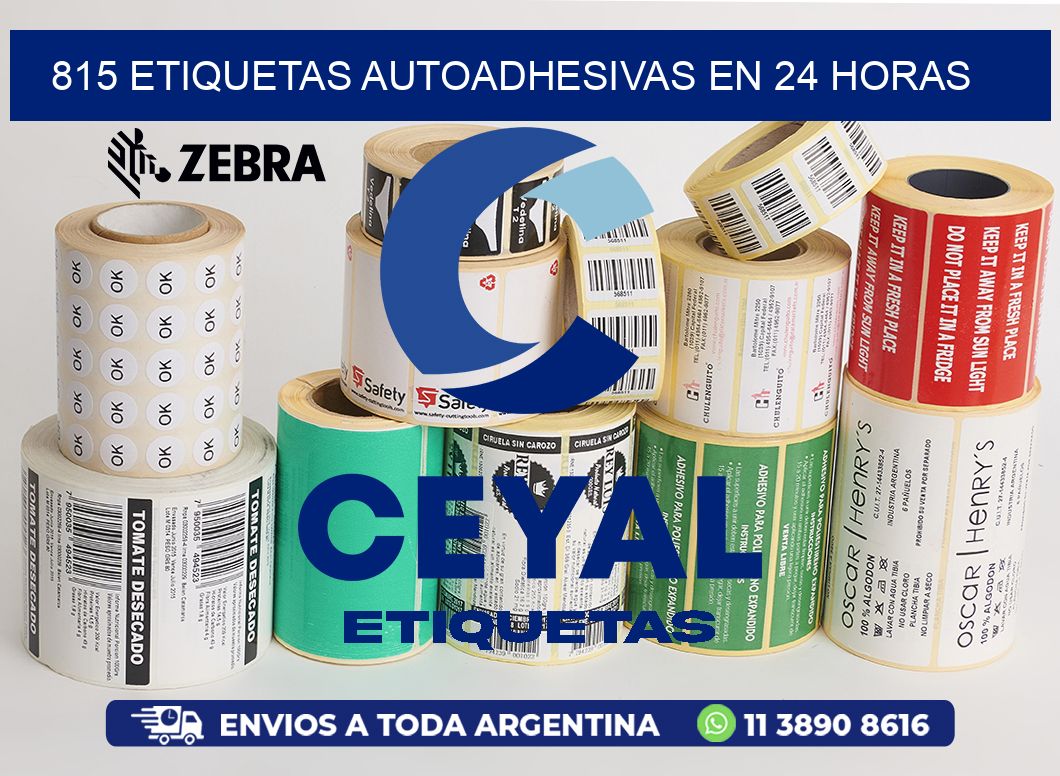 815 ETIQUETAS AUTOADHESIVAS EN 24 HORAS