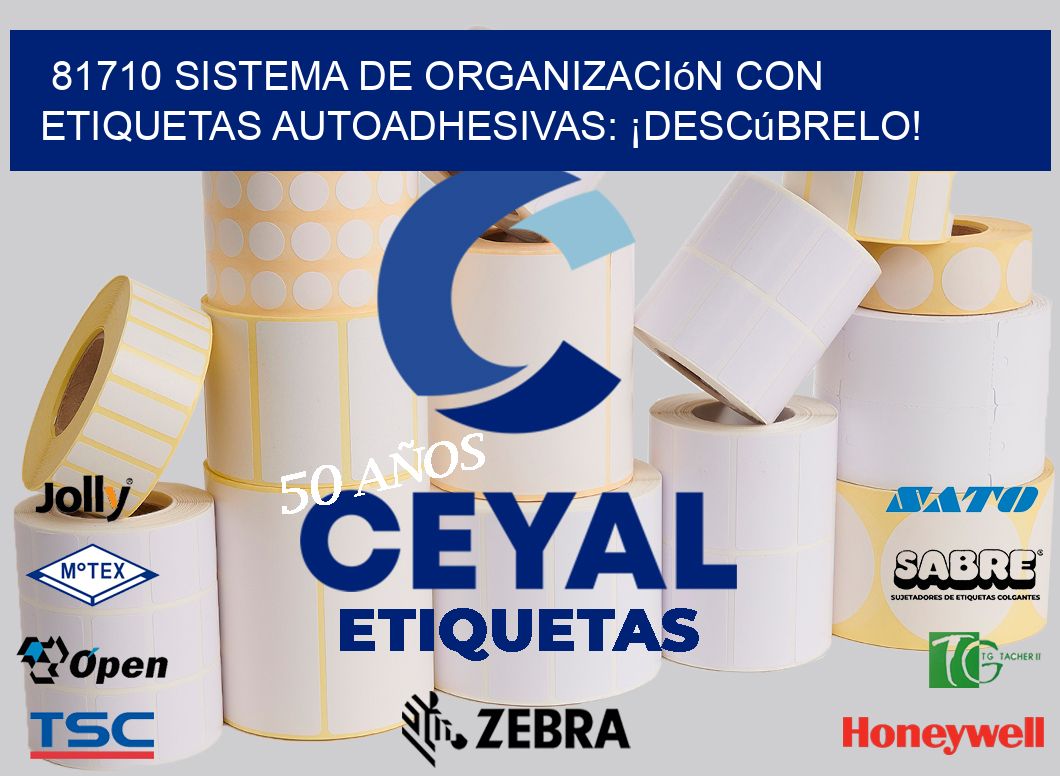 81710 Sistema de Organización con Etiquetas Autoadhesivas: ¡Descúbrelo!