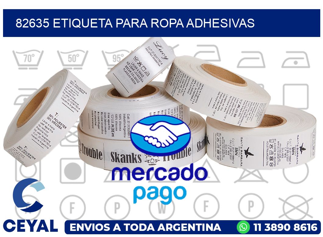 82635 ETIQUETA PARA ROPA ADHESIVAS