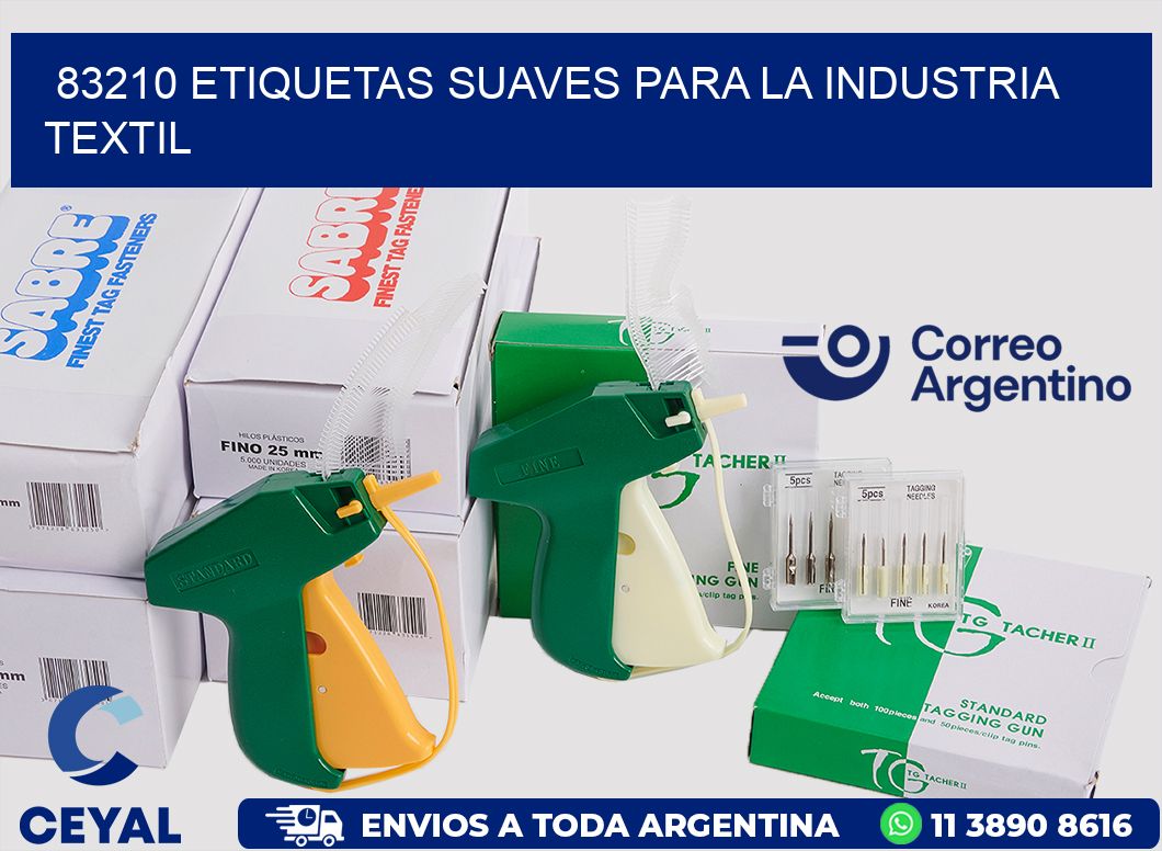 83210 ETIQUETAS SUAVES PARA LA INDUSTRIA TEXTIL