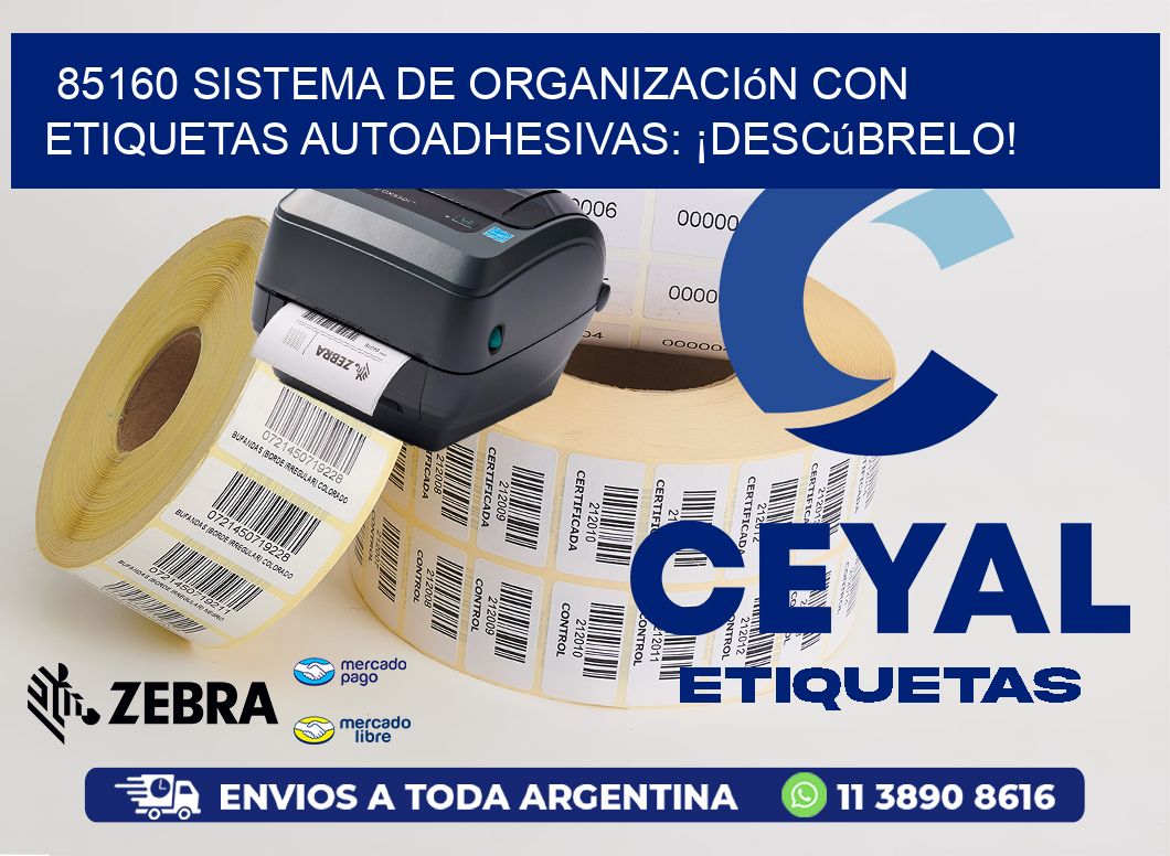 85160 Sistema de Organización con Etiquetas Autoadhesivas: ¡Descúbrelo!
