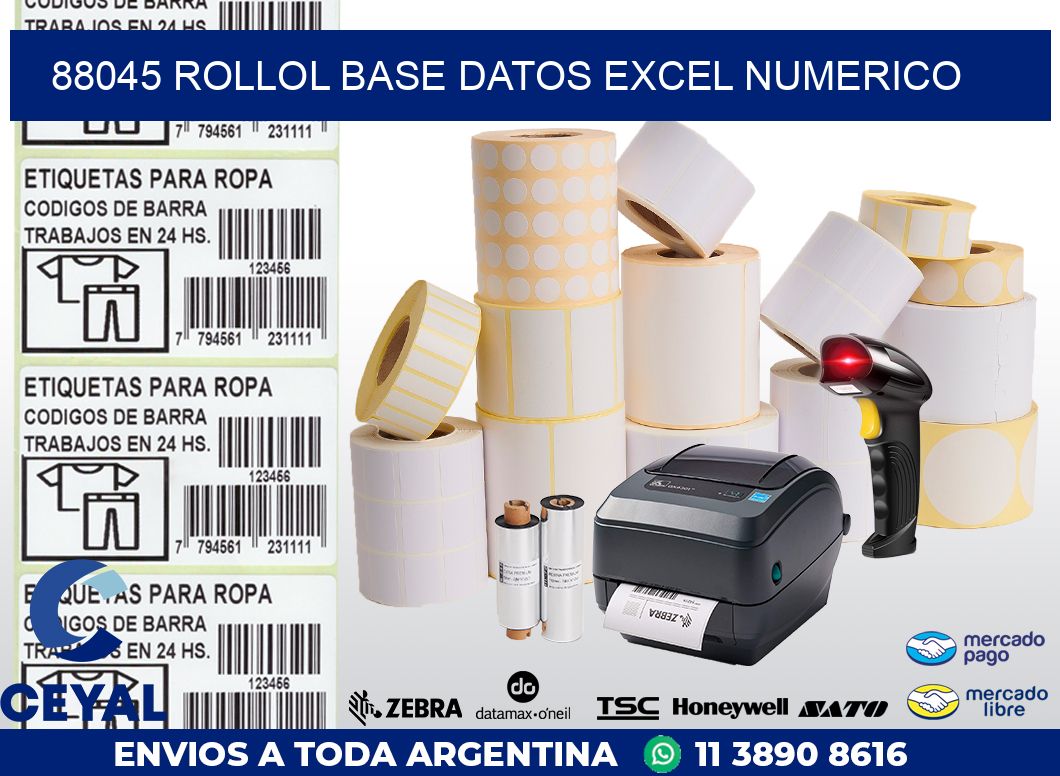 88045 rollol base datos excel numerico