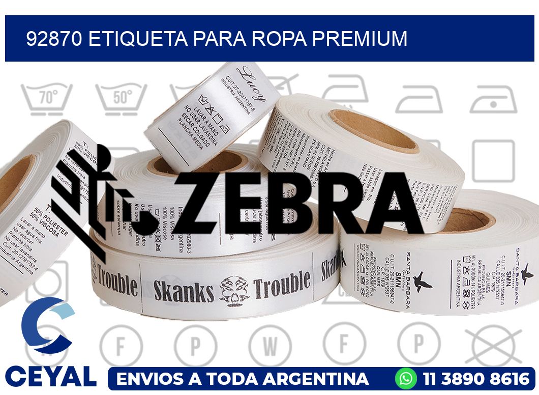 92870 ETIQUETA PARA ROPA PREMIUM