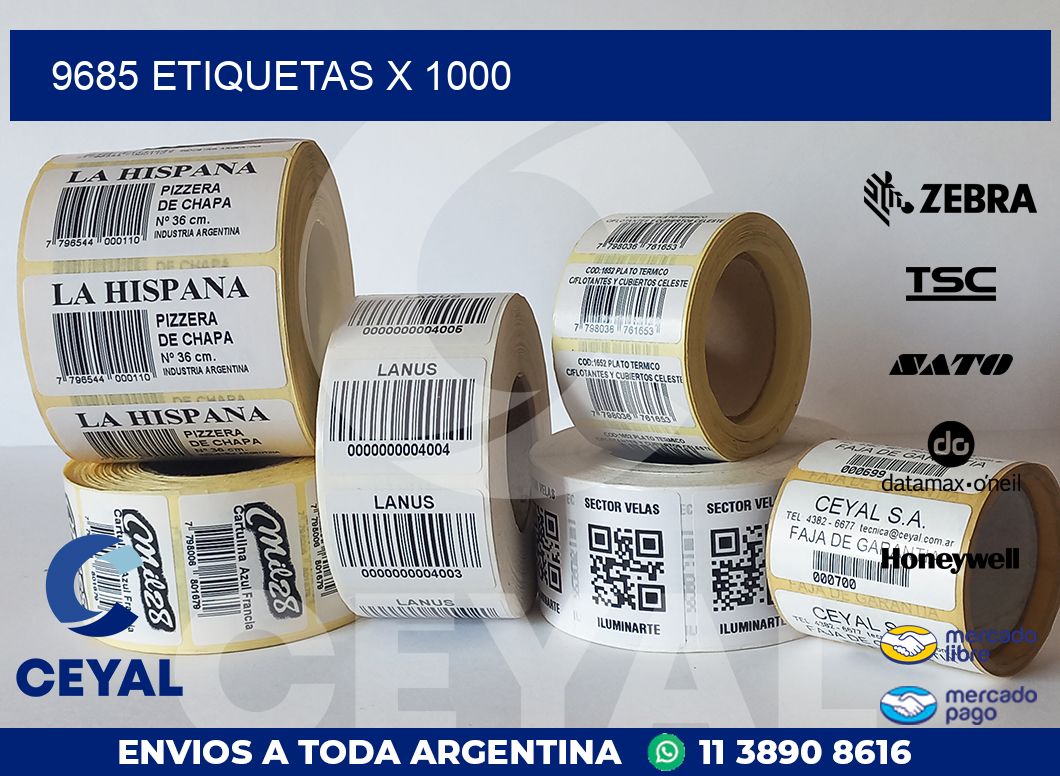 9685 ETIQUETAS X 1000