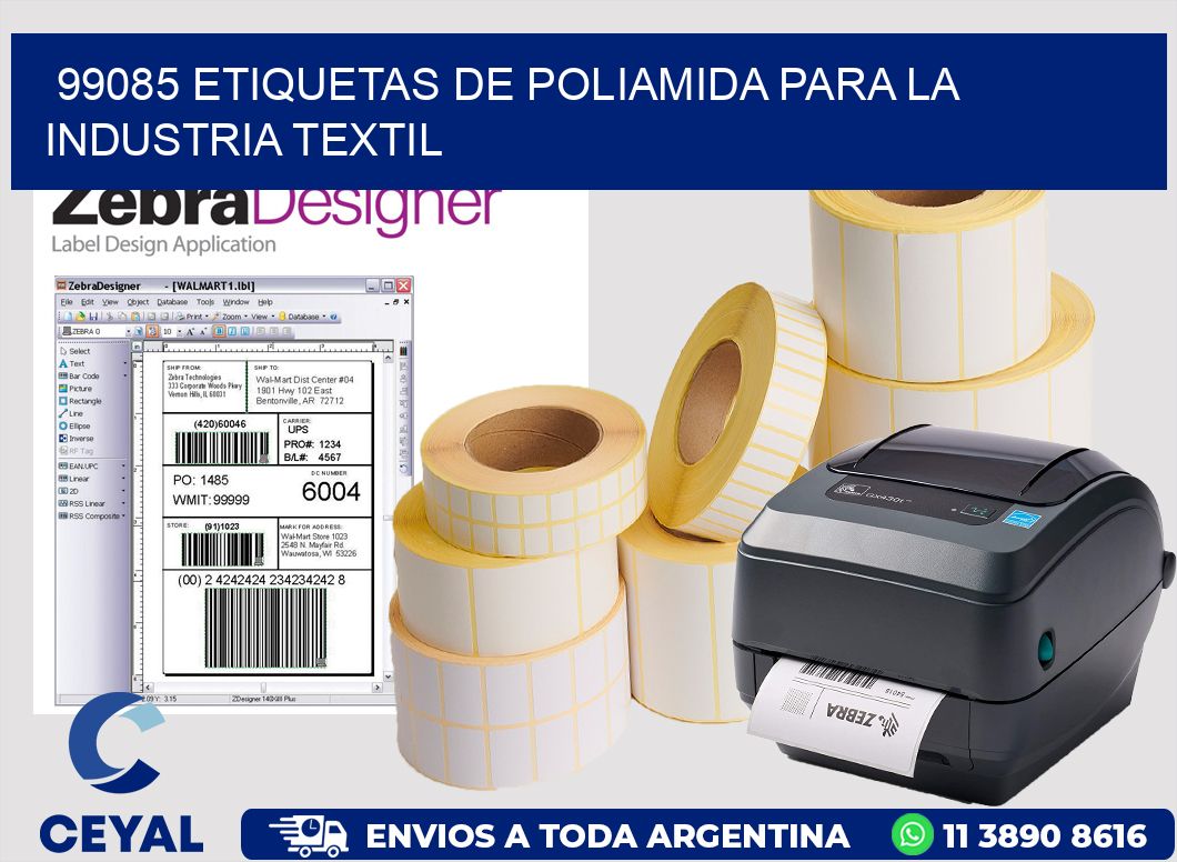 99085 ETIQUETAS DE POLIAMIDA PARA LA INDUSTRIA TEXTIL