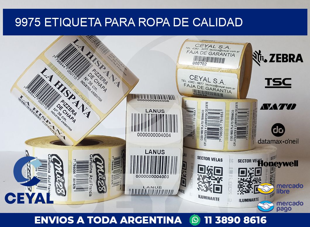 9975 ETIQUETA PARA ROPA DE CALIDAD