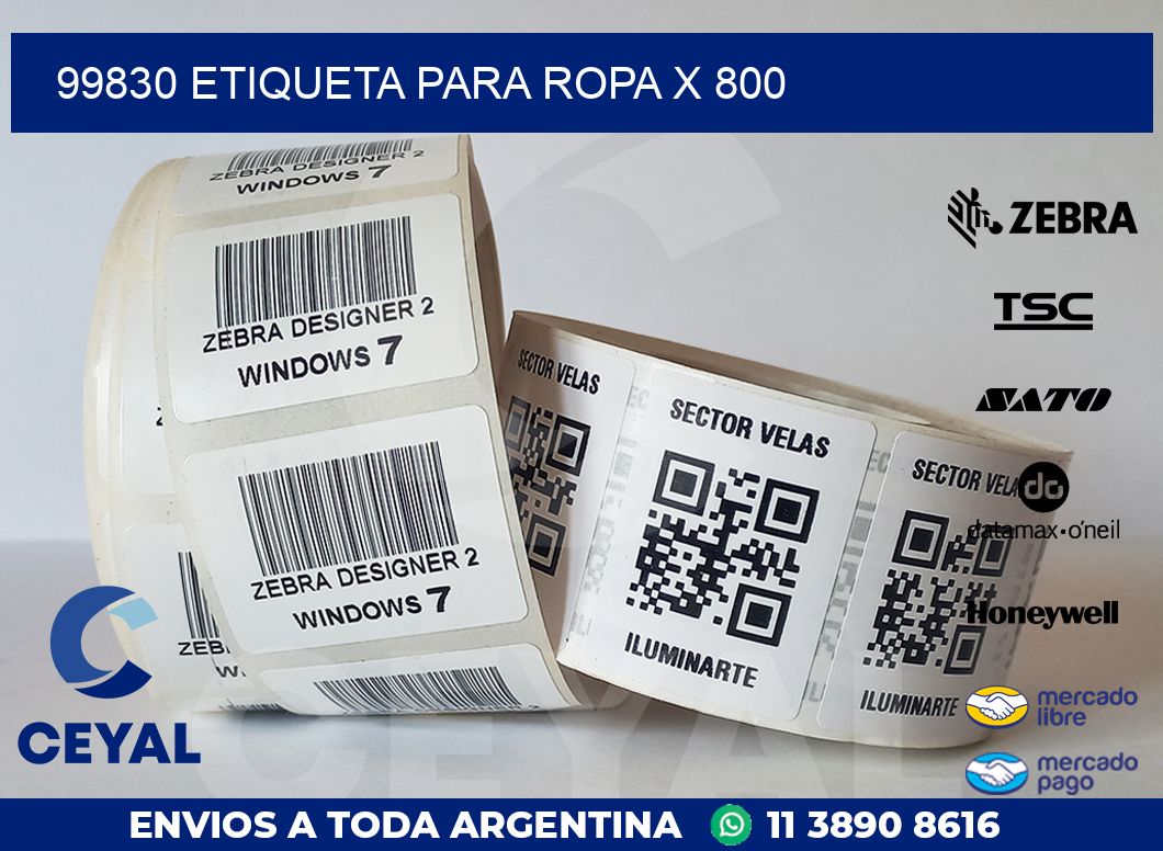 99830 ETIQUETA PARA ROPA X 800