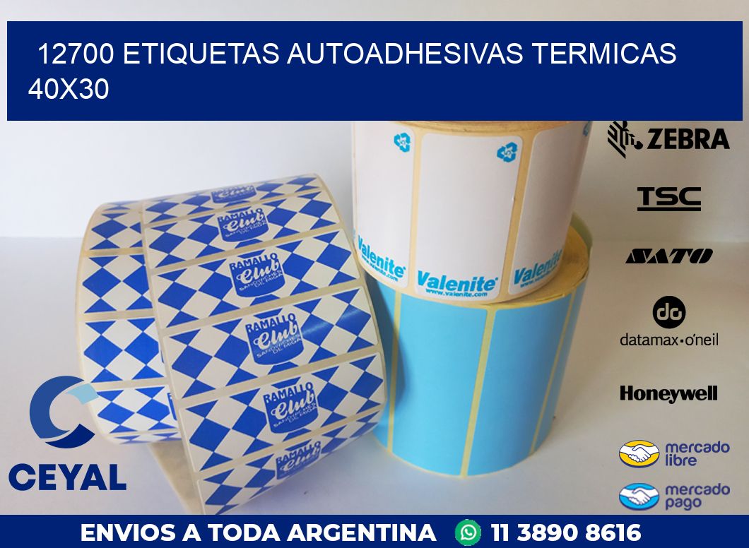 12700 ETIQUETAS AUTOADHESIVAS TERMICAS 40X30
