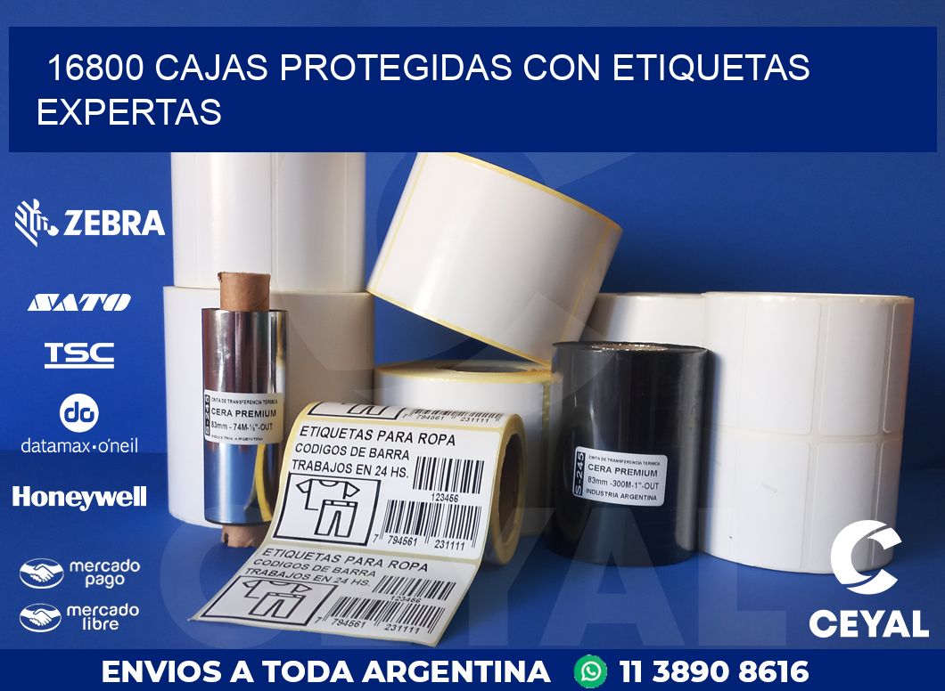 16800 CAJAS PROTEGIDAS CON ETIQUETAS EXPERTAS