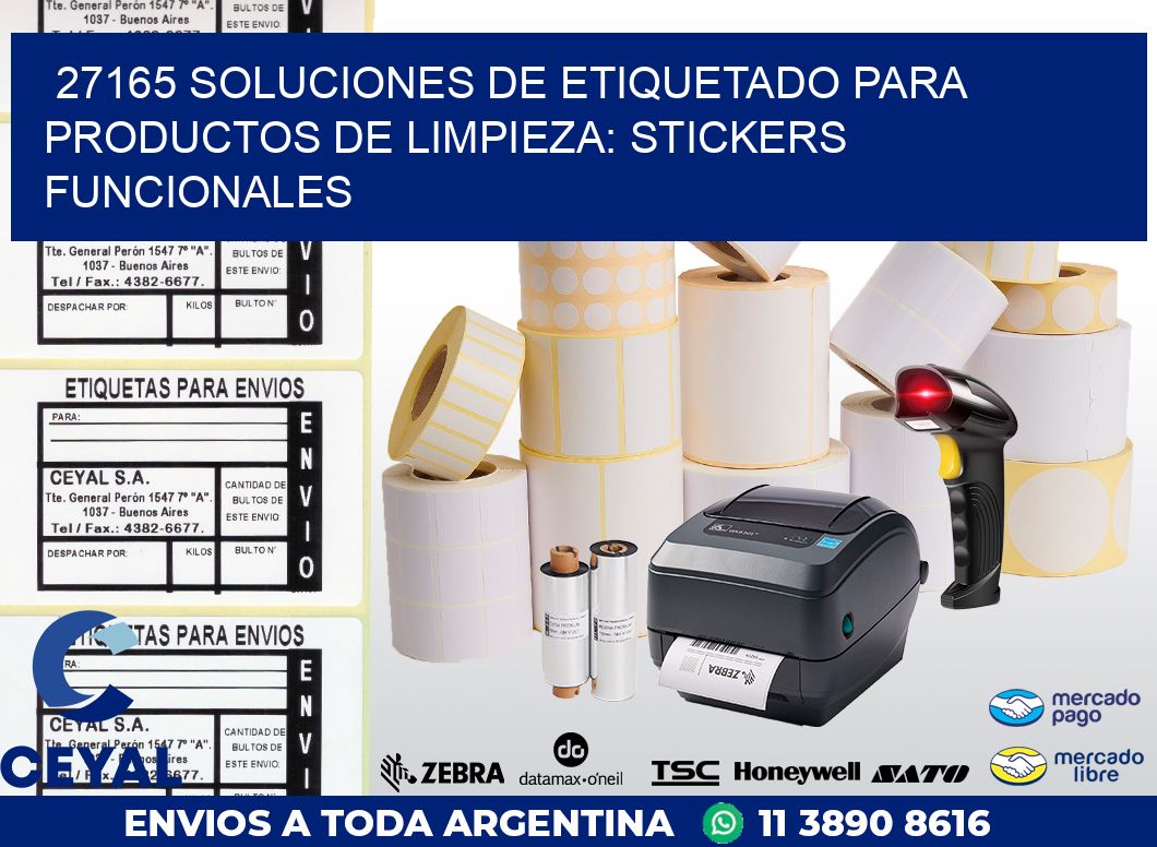 27165 SOLUCIONES DE ETIQUETADO PARA PRODUCTOS DE LIMPIEZA: STICKERS FUNCIONALES