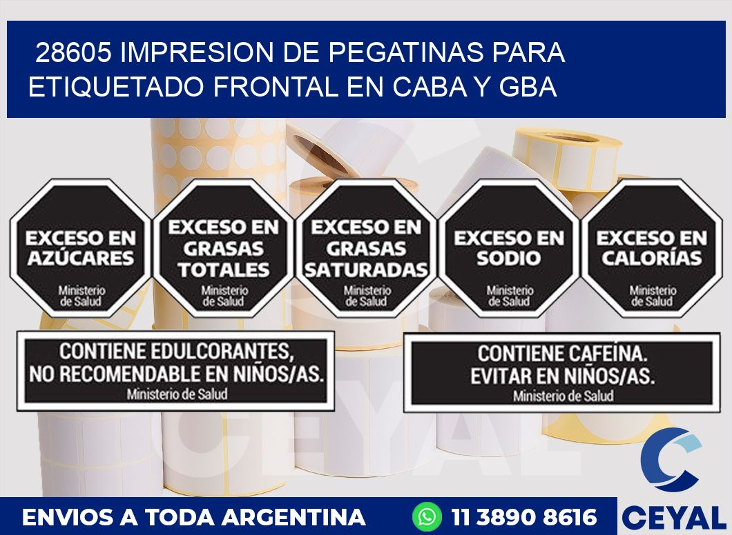 28605 IMPRESION DE PEGATINAS PARA ETIQUETADO FRONTAL EN CABA Y GBA