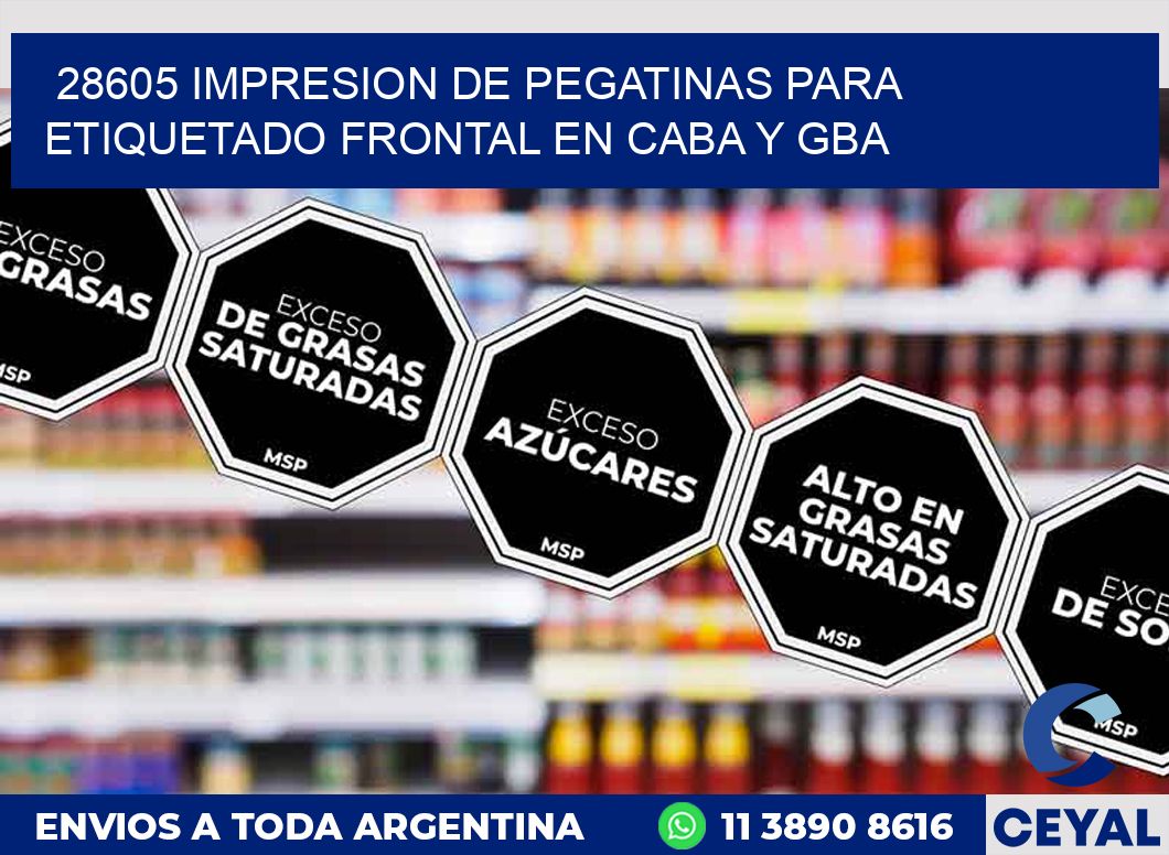 28605 IMPRESION DE PEGATINAS PARA ETIQUETADO FRONTAL EN CABA Y GBA