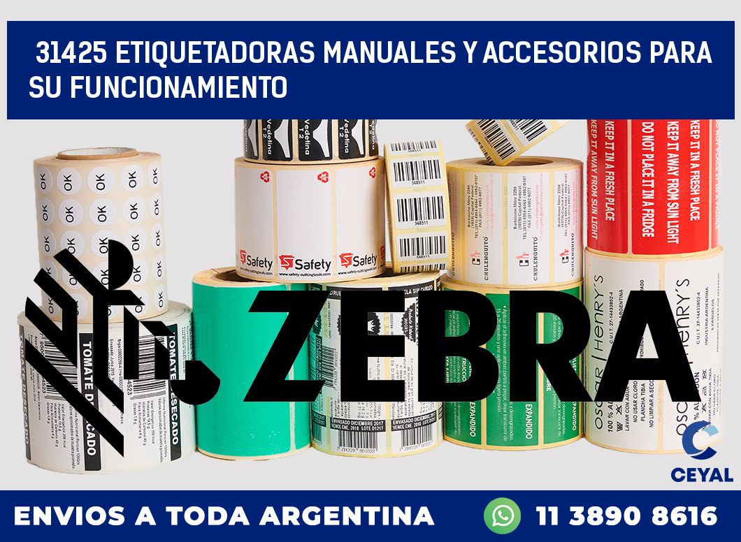 31425 ETIQUETADORAS MANUALES Y ACCESORIOS PARA SU FUNCIONAMIENTO