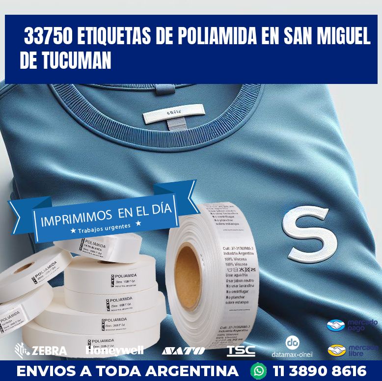 33750 ETIQUETAS DE POLIAMIDA EN SAN MIGUEL DE TUCUMAN