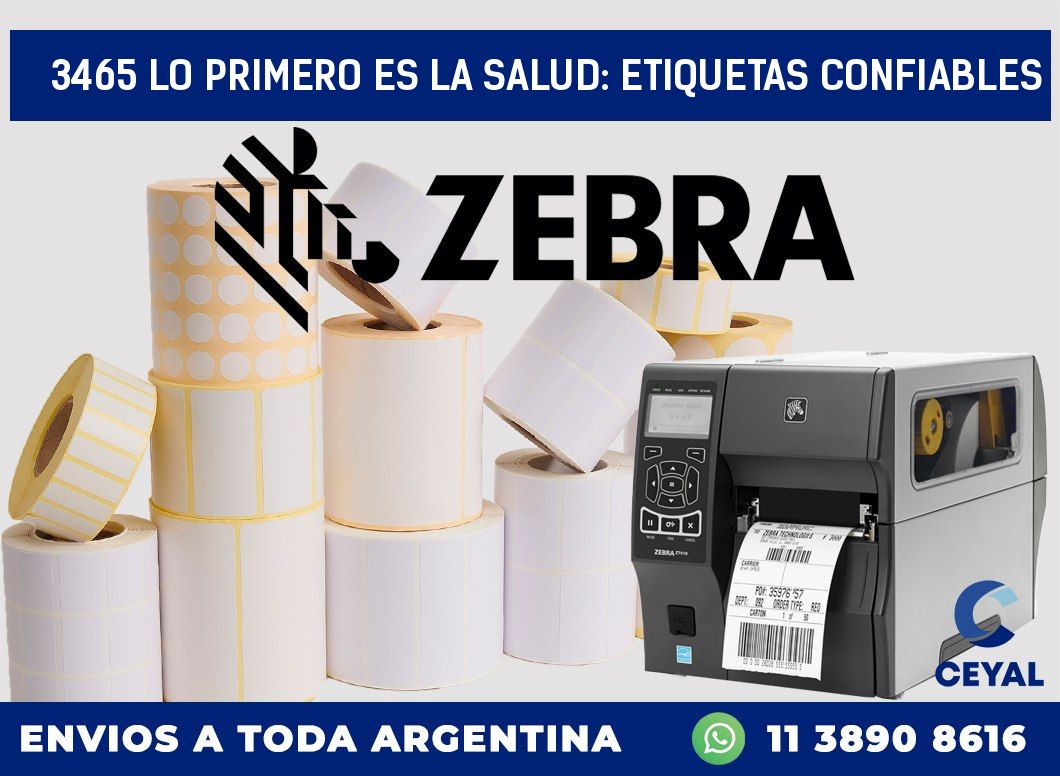 3465 LO PRIMERO ES LA SALUD: ETIQUETAS CONFIABLES