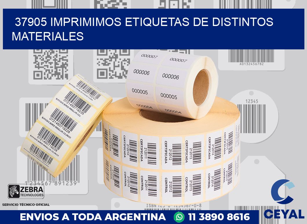 37905 IMPRIMIMOS ETIQUETAS DE DISTINTOS MATERIALES