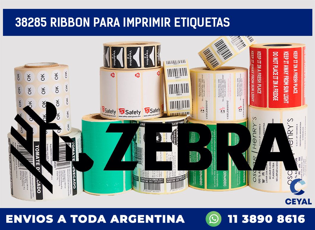 38285 RIBBON PARA IMPRIMIR ETIQUETAS