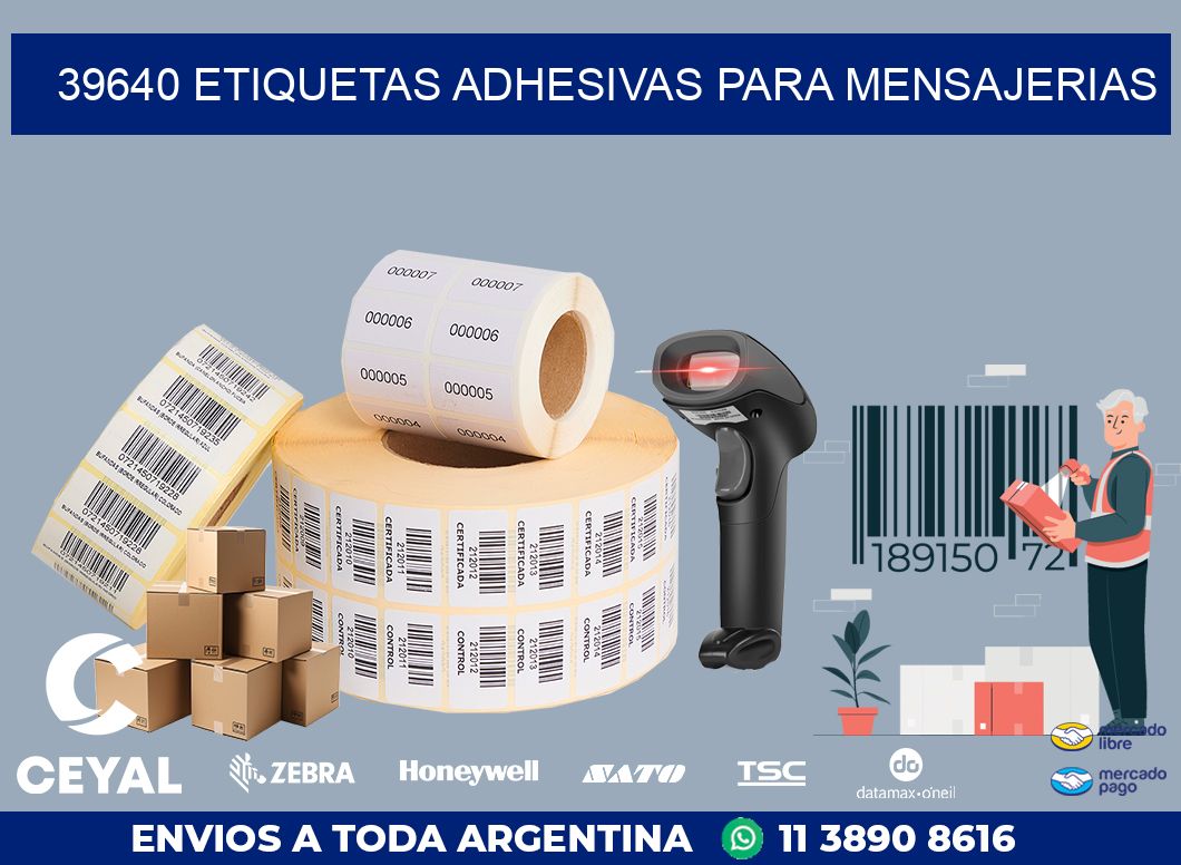 39640 ETIQUETAS ADHESIVAS PARA MENSAJERIAS