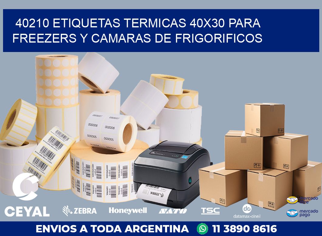 40210 ETIQUETAS TERMICAS 40X30 PARA FREEZERS Y CAMARAS DE FRIGORIFICOS