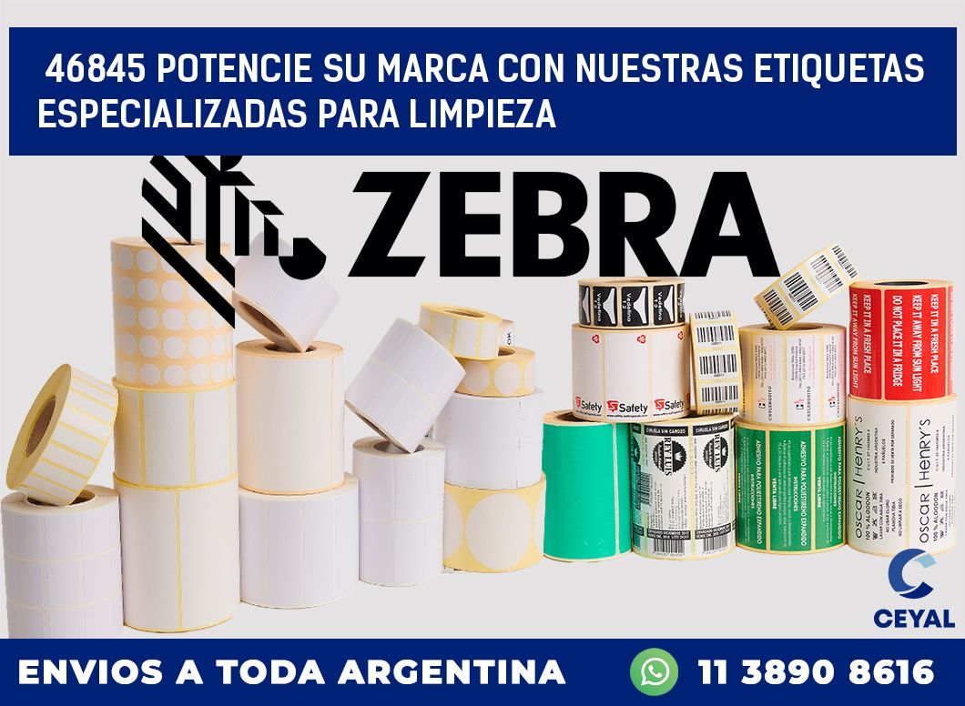 46845 POTENCIE SU MARCA CON NUESTRAS ETIQUETAS ESPECIALIZADAS PARA LIMPIEZA