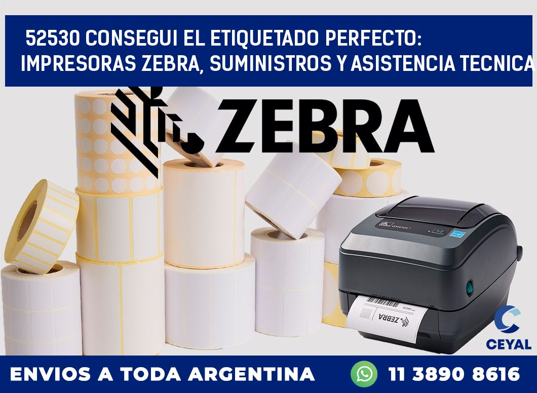 52530 CONSEGUI EL ETIQUETADO PERFECTO: IMPRESORAS ZEBRA, SUMINISTROS Y ASISTENCIA TECNICA