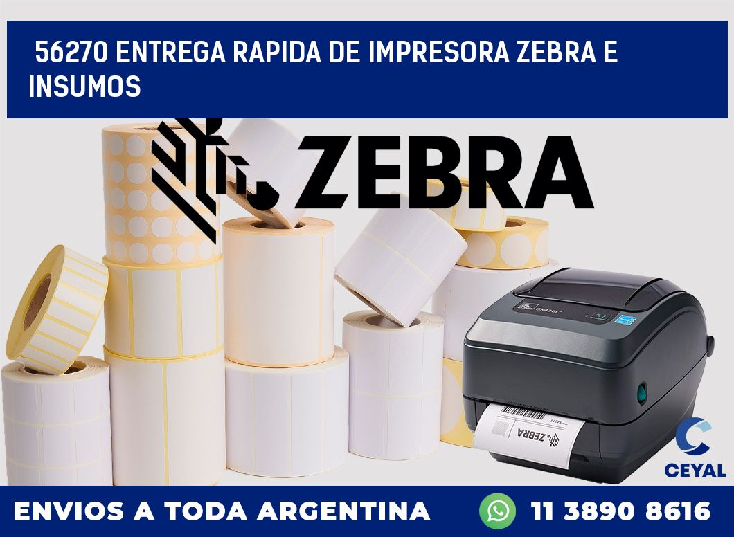56270 ENTREGA RAPIDA DE IMPRESORA ZEBRA E INSUMOS