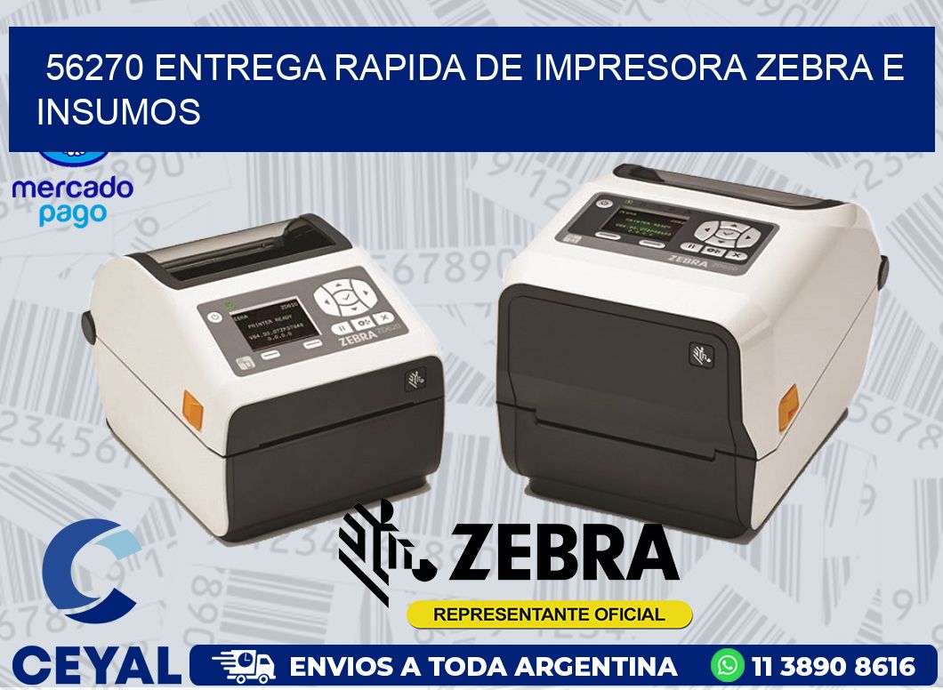 56270 ENTREGA RAPIDA DE IMPRESORA ZEBRA E INSUMOS