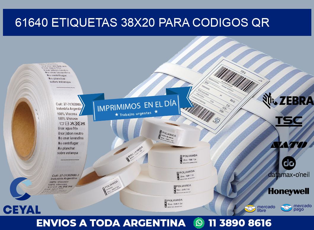 61640 ETIQUETAS 38X20 PARA CODIGOS QR