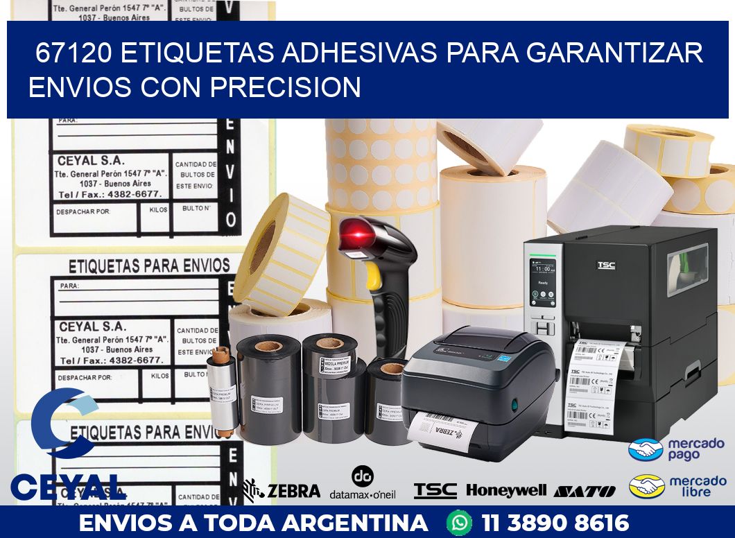 67120 ETIQUETAS ADHESIVAS PARA GARANTIZAR ENVIOS CON PRECISION