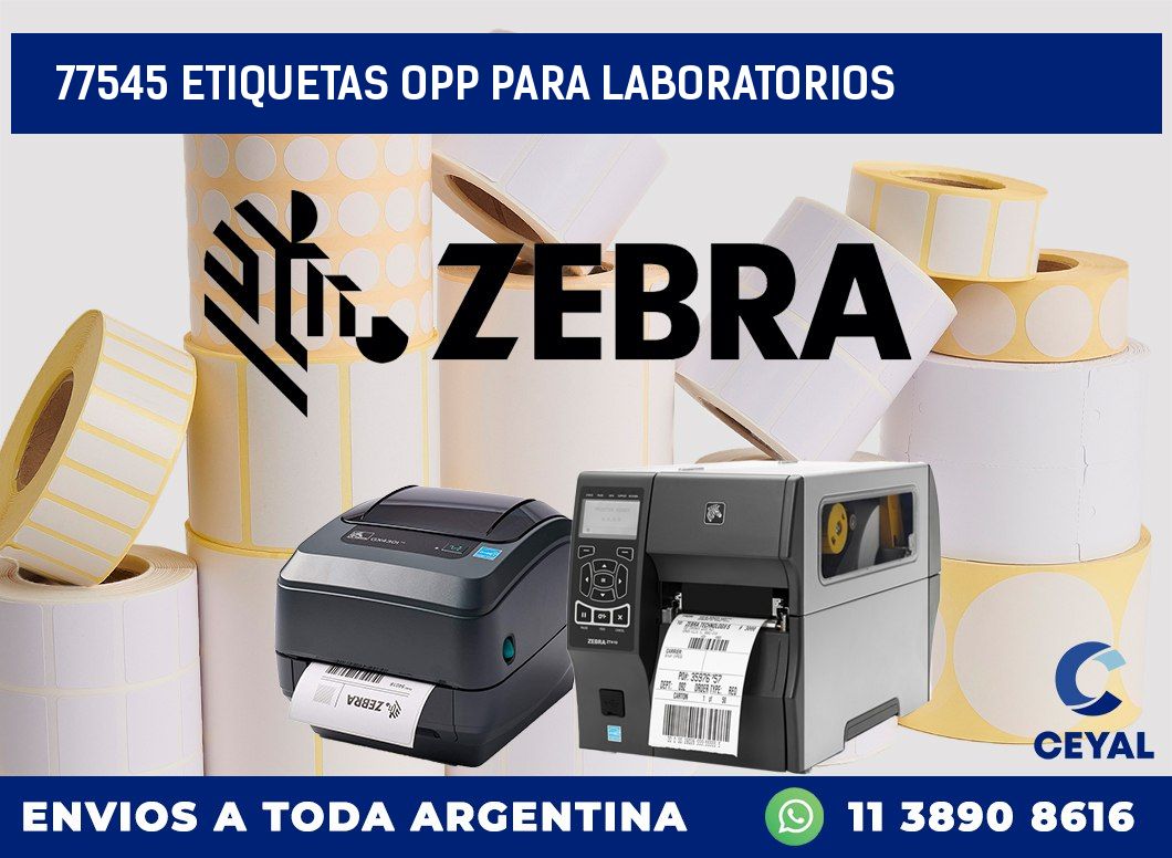 77545 ETIQUETAS OPP PARA LABORATORIOS