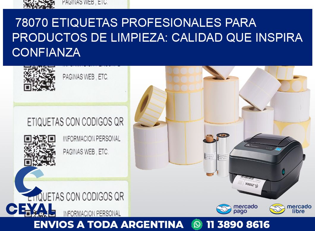 78070 ETIQUETAS PROFESIONALES PARA PRODUCTOS DE LIMPIEZA: CALIDAD QUE INSPIRA CONFIANZA