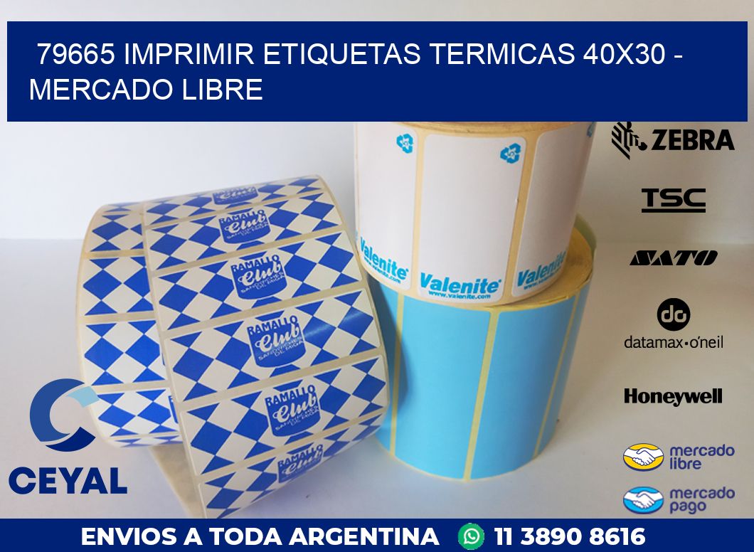 79665 IMPRIMIR ETIQUETAS TERMICAS 40X30 - MERCADO LIBRE