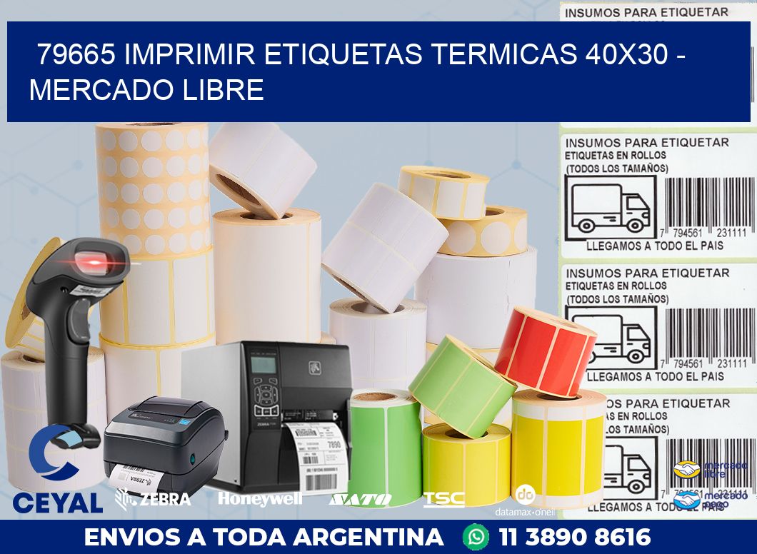 79665 IMPRIMIR ETIQUETAS TERMICAS 40X30 - MERCADO LIBRE