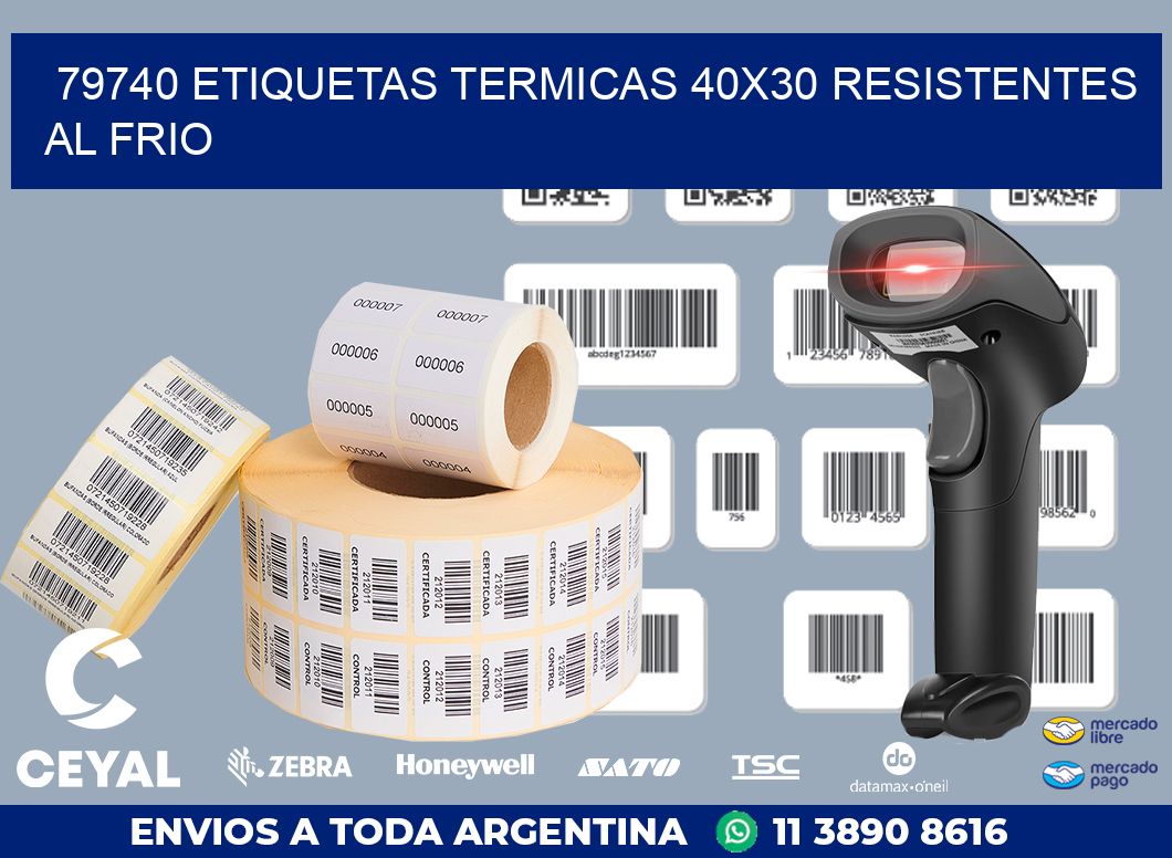 79740 ETIQUETAS TERMICAS 40X30 RESISTENTES AL FRIO