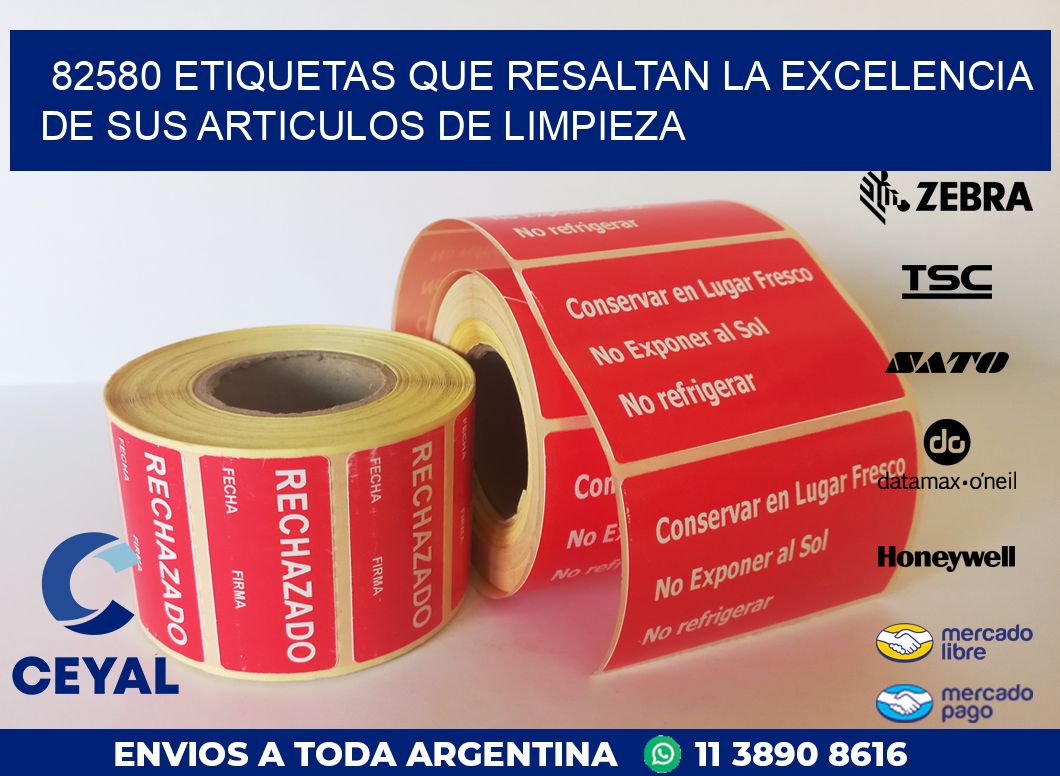 82580 ETIQUETAS QUE RESALTAN LA EXCELENCIA DE SUS ARTICULOS DE LIMPIEZA