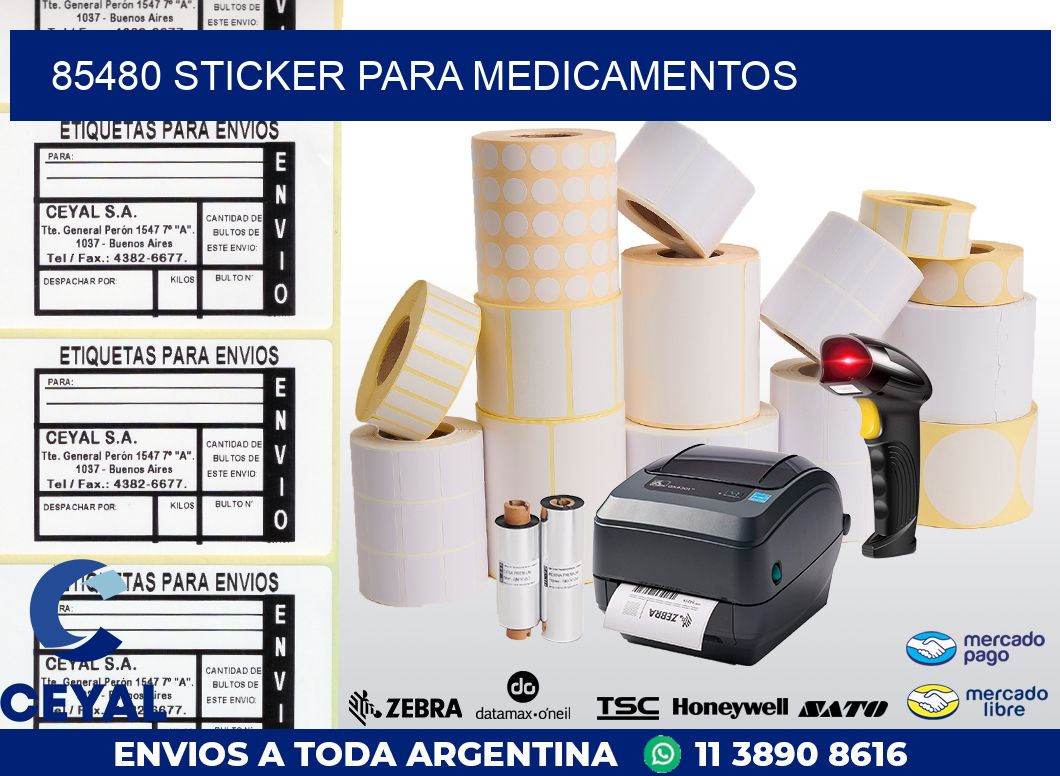 85480 STICKER PARA MEDICAMENTOS