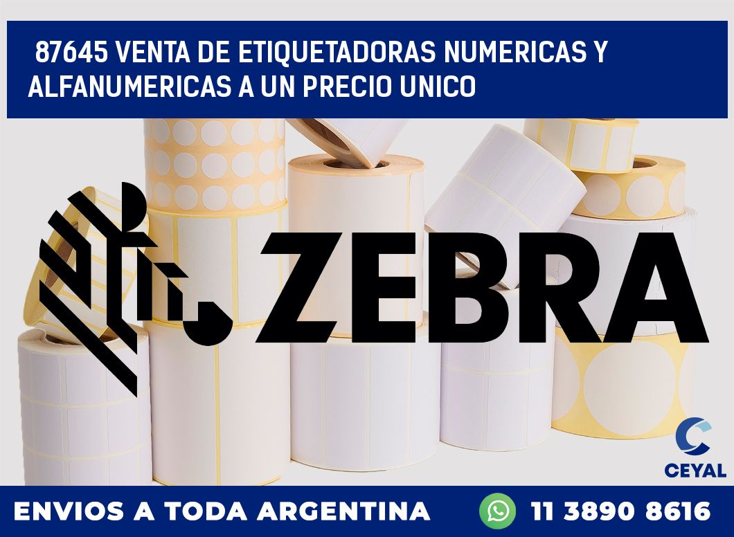 87645 VENTA DE ETIQUETADORAS NUMERICAS Y ALFANUMERICAS A UN PRECIO UNICO