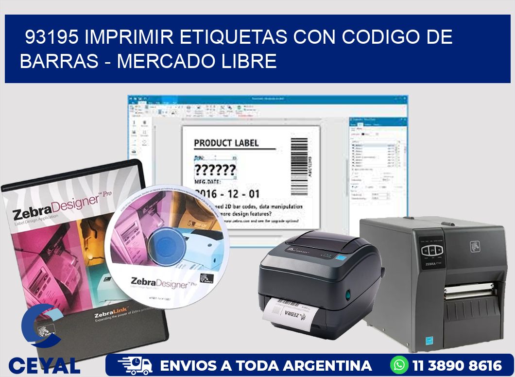 93195 IMPRIMIR ETIQUETAS CON CODIGO DE BARRAS – MERCADO LIBRE