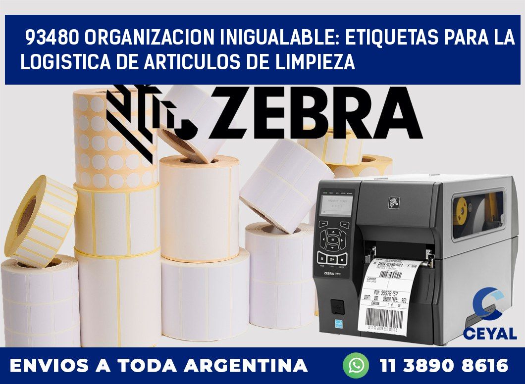 93480 ORGANIZACION INIGUALABLE: ETIQUETAS PARA LA LOGISTICA DE ARTICULOS DE LIMPIEZA