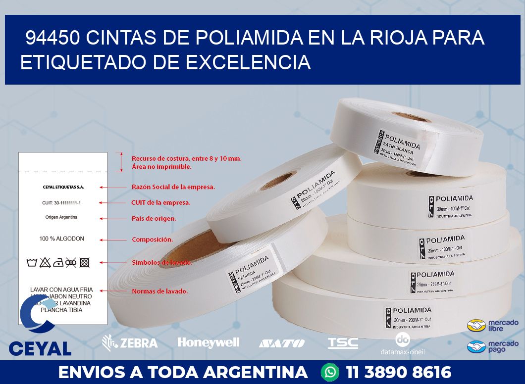 94450 CINTAS DE POLIAMIDA EN LA RIOJA PARA ETIQUETADO DE EXCELENCIA