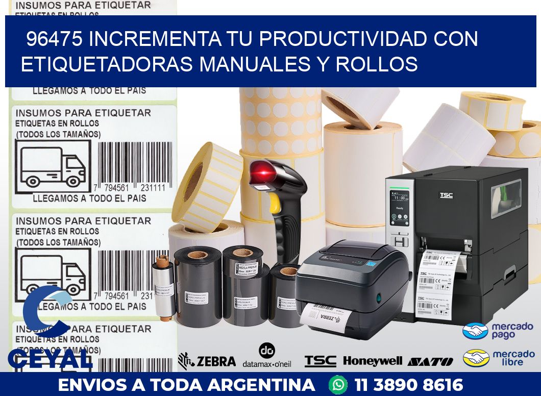 96475 INCREMENTA TU PRODUCTIVIDAD CON ETIQUETADORAS MANUALES Y ROLLOS