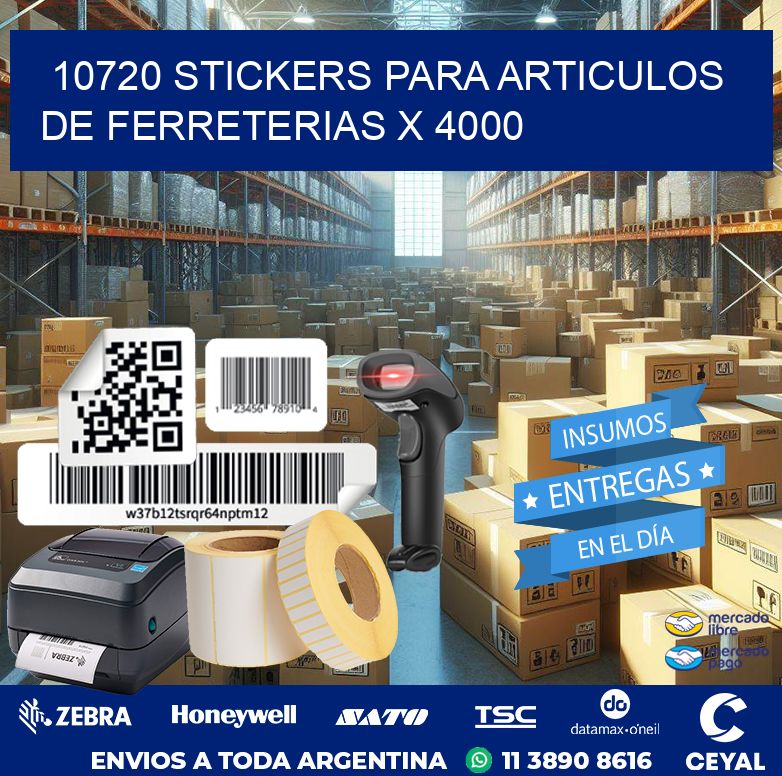 10720 STICKERS PARA ARTICULOS DE FERRETERIAS X 4000