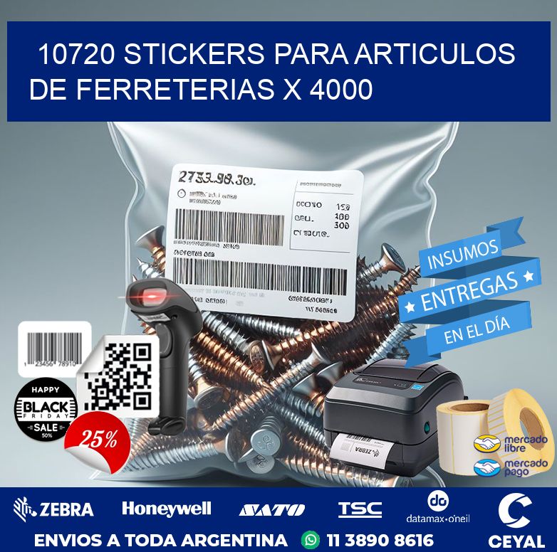 10720 STICKERS PARA ARTICULOS DE FERRETERIAS X 4000