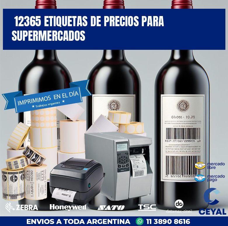 12365 ETIQUETAS DE PRECIOS PARA SUPERMERCADOS