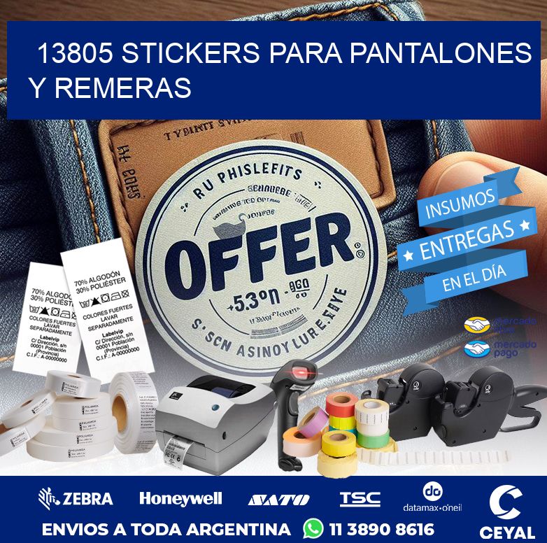 13805 STICKERS PARA PANTALONES Y REMERAS