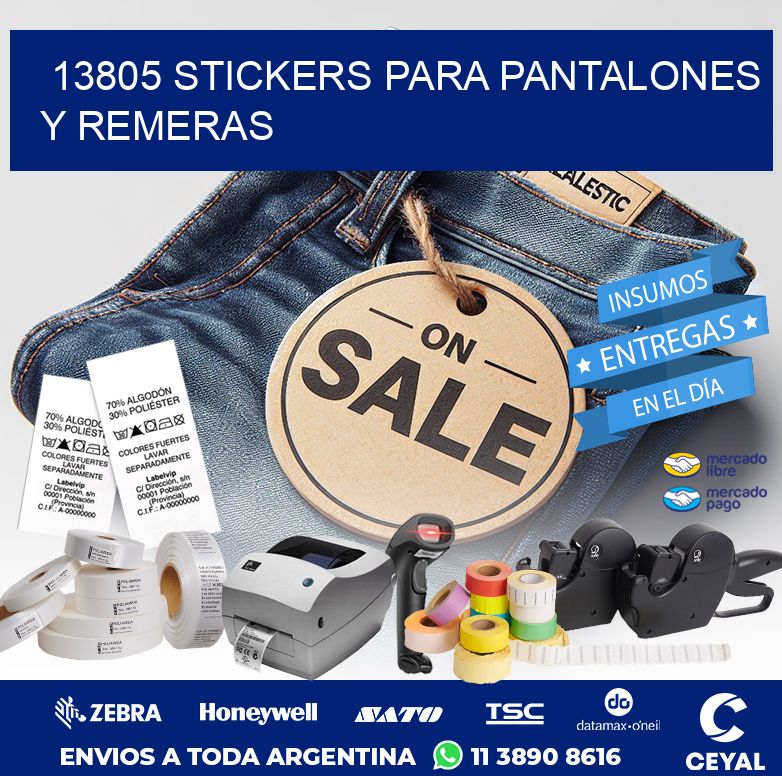 13805 STICKERS PARA PANTALONES Y REMERAS